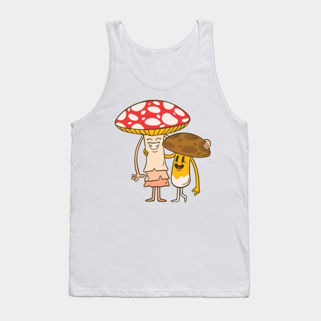 Mushroom Friends Tank Top by Shalini Kaushal